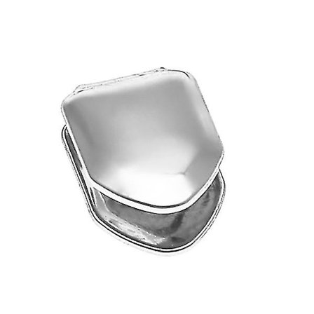 Unisex Trendig Solid 14k Guldpläterad Liten Singel Tand Hip Hop Tänder Grill