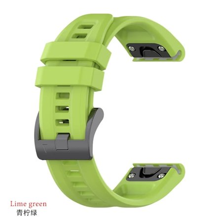 26mm silikonrem for Garmin fenix 7X 7 7S 6X 6 Pro 6S 5 5X Plus Smartklokke Armbånd for Garmin Descent mk2i mk3 51mm 3