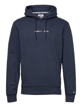 Tjm Straight Logo Hoodie Hoodie Blå Tommy Jeans