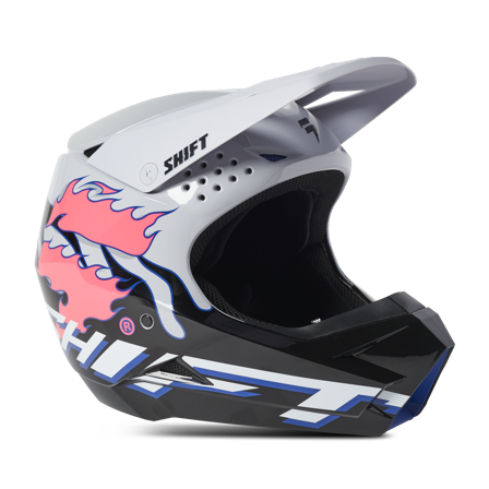 Casco Cross Bambino Shift White Label Burntable Grigio-Nero M