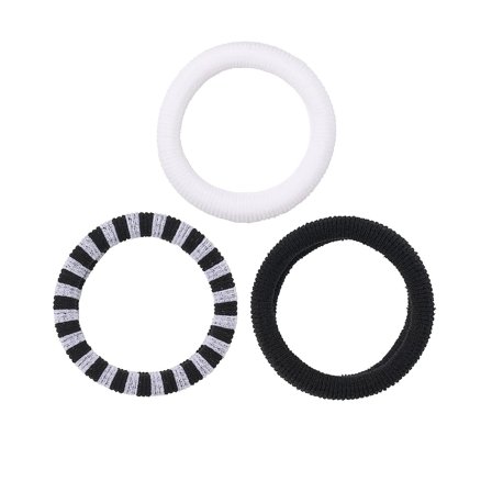 KICKS Beauty Soft Strech Ties Black 3 Pak, Hår, Hårpynt, Hårelastikker