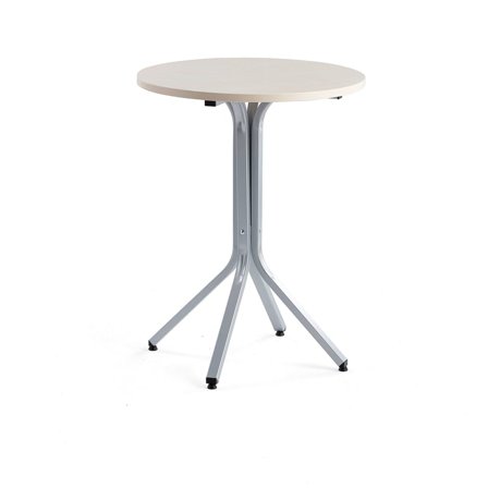 Table VARIOUS, Ø700x900 mm, silver, birch