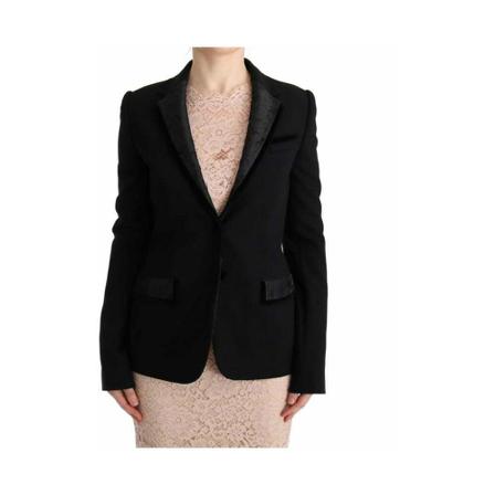 Dolce & Gabbana, Slim Blazer Zwart, Dames, Maat:XS,polyester
