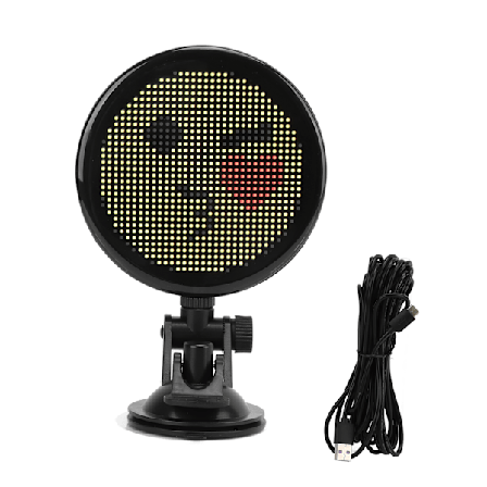 12V Bil LED-skærm Bluetooth-styret Fuld farve Bil Interaktiv skærm med 32 X 32 Programmerbar LED-skærm