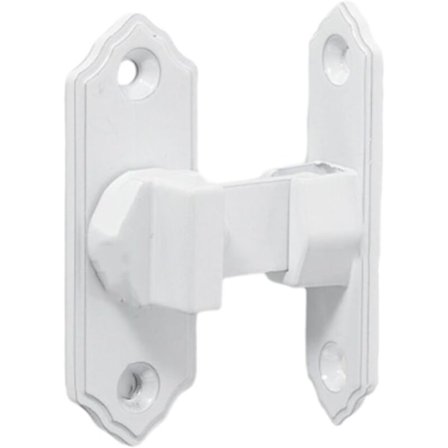 Liukuoven lukko 90 astetta, liukuoven lukitussalpa suorassa kulmassa, oven lukitussalpa 90 astetta (valkoinen)