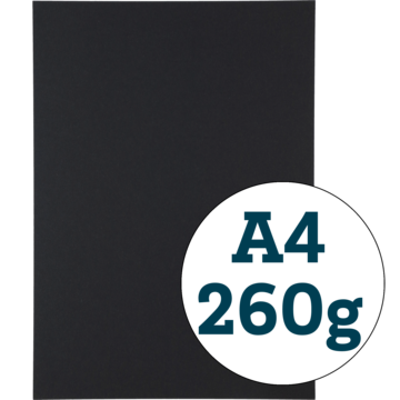 TEKSTKARTONG A4 SORT