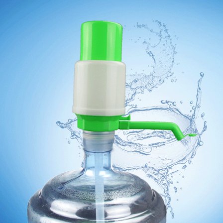 Manuel tryktype cylindrisk vandpumpe husholdningsmineralvandpumpe drikkevand håndpumpe til hjemmekontor, klassisk grøn