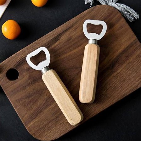 2-delad flasköppnare, flasköppnare, ölflasköppnare, rostfri