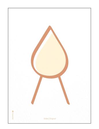 Drop White Home Decoration Posters & Frames Posters Illustrations Monivärinen/Kuvioitu Brainchild