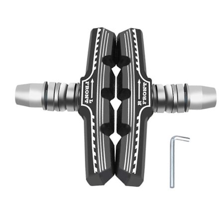 1 Par Cykelbromsbeläggsatser med Nyckel, Mutter och Shim Cykelbromsbelägg Mountainbike Bromsbelägg