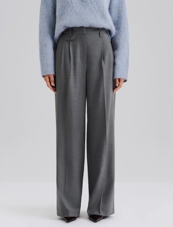 Malina Yana Tailored Wide Pants - Grey - 42