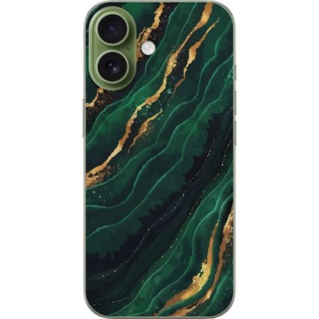 Kompatibel Mobilcover til Apple iPhone 17 Marmor Guld Grøn