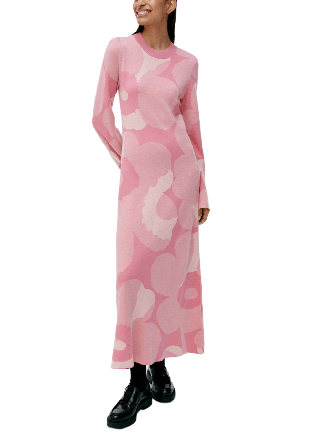 Marimekko Leikkuu Unikko Jerseyklänningar Dam Rosa XS