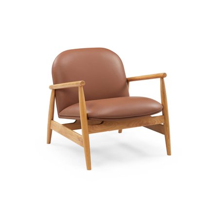 Olea lænestol, Natur egetræ | Cognac læder - 71x82x75 - Lænestol