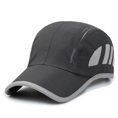Snabbtorkande Mesh Peaked Cap Sport Golf Baseball Cap MÖRKGRÅ