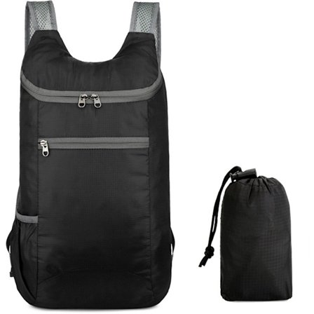 2025 Vandtæt Rygsæk til Kvinder & Mænd - Rejse Vandreture Camping Rygsæk - Sort