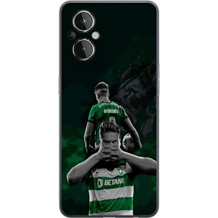 Yhteensopiva Puhelinkuori OnePlus Nord N20 5G Neonmotiivi, jossa teksti "Gaming is in my DNA" sinisenä ja punaisena tiiliseinällä, jossa loistava DNA-