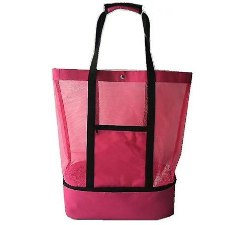 Suuri verkko rantakassi Kannettava kaksinkertainen verkko piknik-jäähdytyskassi