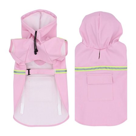 Regnfrakke til hunde til hunde til hunde, regnfrakke PINK 2XL(9-14KG)