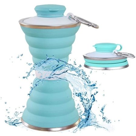 500 ml silikon vatten flaska kopp vikbar läckagesäker portabel sport resor vatten flaskor