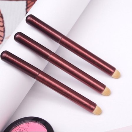 3 runda borstade läppborstar Multifunktionell bärbar dimmig ansikte