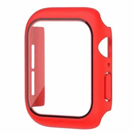 Glas+ Cover För Apple Watch case 9 8 7 6 SE 5 3 iWatch Tillbehör Skärmskydd Apple Watch Series 44mm 40mm 41mm 45mm 42 38mm Red 13 Series 4654 SE 44MM