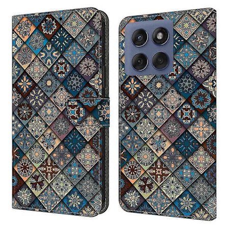 Yhteensopiva Motorola Edge 60 Fusion 5G / Edge 60 5G Lompakkokotelo Kuviopainatus Jalustalla Nahkainen Käännettävä Puhelinkotelo