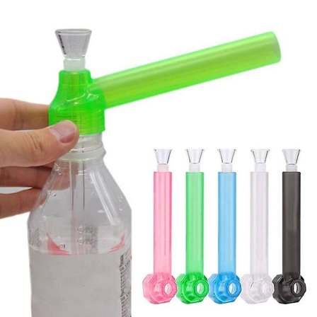 Avtagbar topp puff vattenpipa flaska omvandlare plast resa camping vandring vattenpipa rök kruka grön