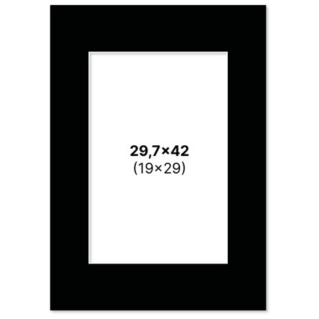 Passepartout Black 29,7x42 cm A3