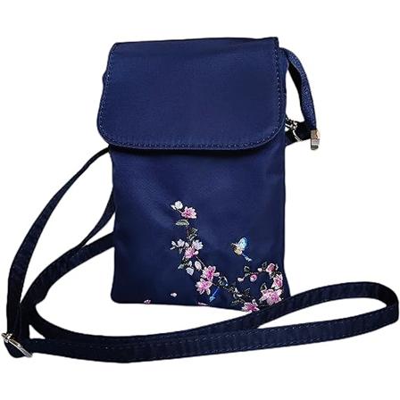 Kvinnor Mobiltelefon Crossbody-väska, nylon liten axel