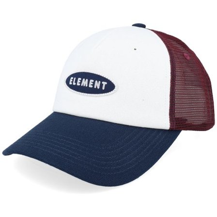 Element - Vit trucker Keps - Union Mesh Cap Off White/Maroon/Navy Trucker @ Hatstore