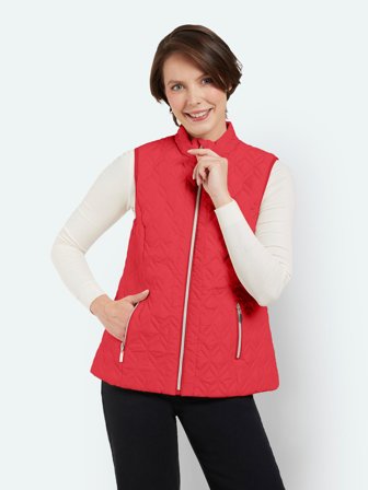 BRANDTEX - Vest - Neon Rød - Quiltet