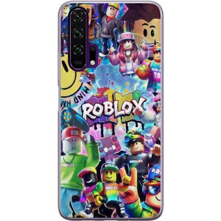 Kompatibelt Mobildeksel til Honor Honor 20 Pro Stor fargerik Roblox-verden med mange karakterer, energifull spillillustrasjon perfekt for barnerom og