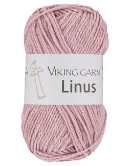 Garn Linus 50g Hvit - Rosa - Viking of Norway