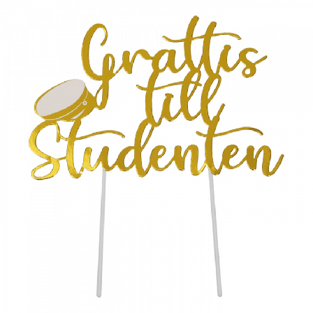 Tårtdekoration Grattis till Studenten - Student Dekoration - Kalaslagret.se