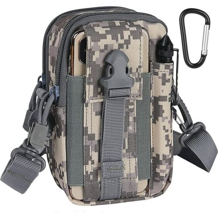 Taktiske midjevesker, Universal midjeveske for utendørsbruk | Molle EDC Pou 3 Acu Camouflage01