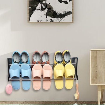 40CM Sko Holder Vægmontering Sko Hængende Hylde Organizer