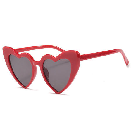 Retro Hjärtformade Solglasögon Dam Överdimensionerade Uv400 Red One Size