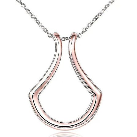 Sølv Ringholder Keeper Halskjede Smykke For Kvinner Kone Kjæreste