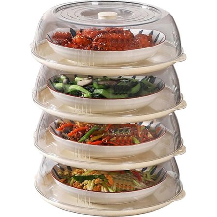 4 st Matkupoler med Tallrik, 30 Minuter Håll Varm Kupol Tallrik Skydd