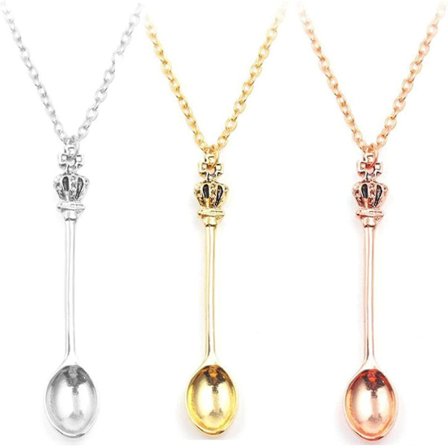 3 kpl Lusikkakoruja Vintage-Lusikkakorusetti Säädettävä Kuninkaallinen Mini Teelusikka
