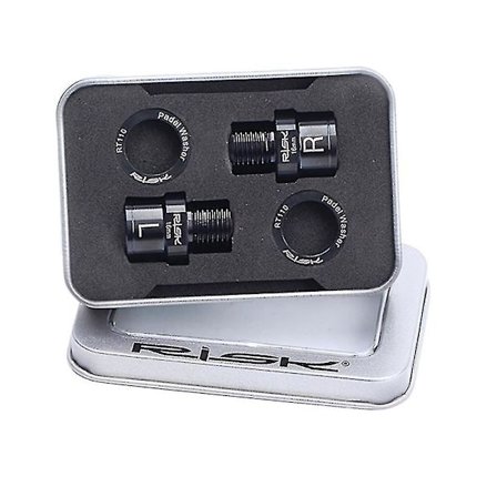 Risk Titanium Cykelpedalforlænger med Skiveforlængelse Hul Pedalforlænger, Forlænger til 9/16