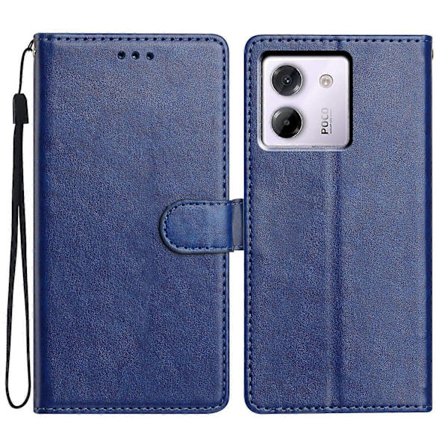 Kompatibel med Xiaomi Poco M7 Pro 5G Lærveske Lommebok Stativ Telefondeksel med Praktisk Stropp-lingling}