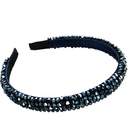 Kristallihiuspanta, kiiltävä, liukumaton, helmillä koristeltu hiuspanta