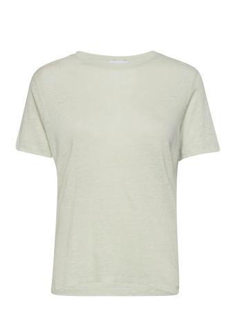 Rodebjer Ninja Linen T-shirts & Tops Short-sleeved Grønn RODEBJER*Betinget Tilbud