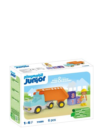 PLAYMOBIL Junior Dump Truck - 71685 - Multi/patterned - ONE SIZE