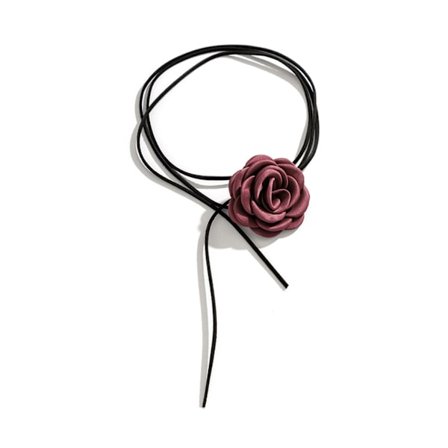 Gotisk Elegant Stor Rose Blomma Nyckelbenskedja Halsband Dam Brud Justerbar Choker Mariage Smycken Y2K Tillbehör