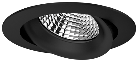 Westal WLD-R74 Indbygningsspot tiltning, 6 W 3000 K, 430 lm, Sort, 60°, Belysning