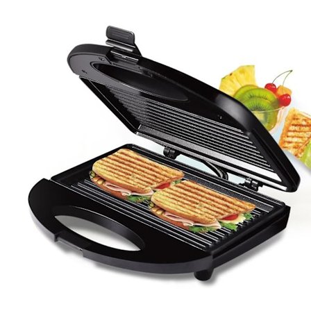 EU 750W Elektrisk Våffeljärn Sandwich Bubble Egg Cake