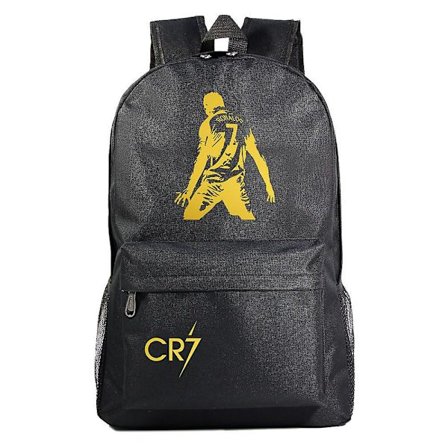 CR7 Ryggsekk med USB-lading, ideell for gutter og jenter, passer til bærbar PC, skolesekker med tyverisikring, flott for reiser Mochila